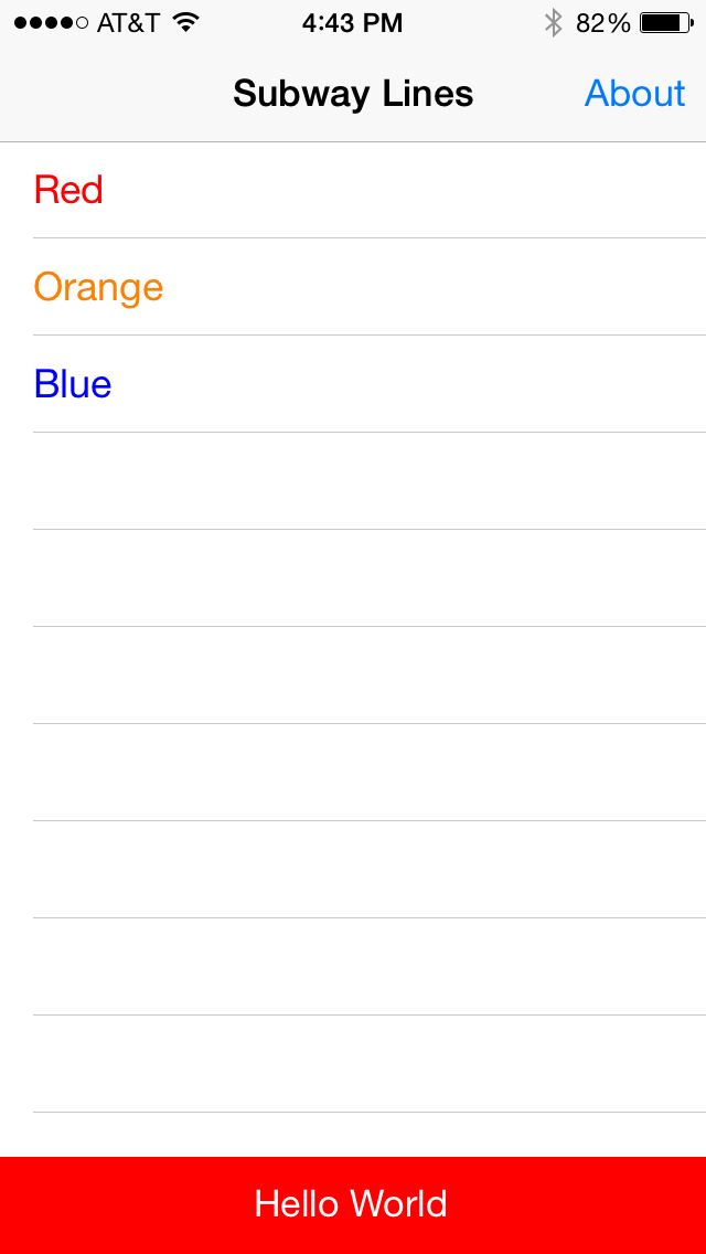 iOS Subway Lines UIViewController